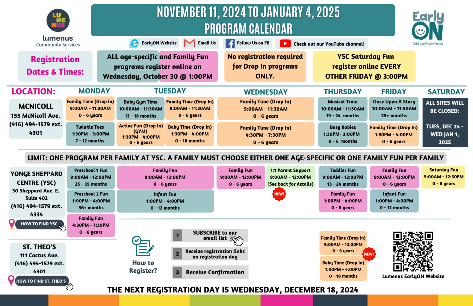 EarlyON Child & Family Centres | Lumenus | Programs & Services